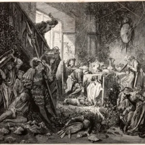 Gustave Doré — Sleeping Beauty: The Sleeping Court | Fairy Tale Illustration Print - 9ArtPrints
