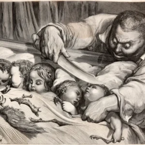 Gustave Doré — Tom Thumb: The Ogre and His Sleeping Daughters | Fairy Tale Illustration Print - 9ArtPrints