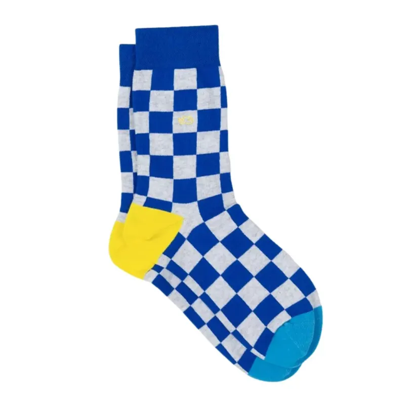 Herren Socken mit Karomuster mehrfarbig marina bay
