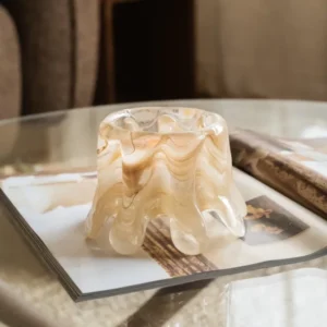 HKLIVING Tealight Holder Glass Cream - Things I Like Things I Love