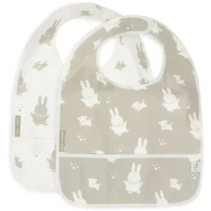 Jollein Lätzchen Wasserdicht - Miffy & Snuffy - 2 Stück 029-864-67091 Lätzchen Jollein – Studio Produktbild Frontansicht