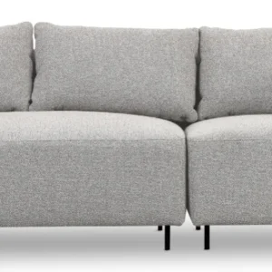 Modulares Sofa Lanomi in hellgrauem Bouclé