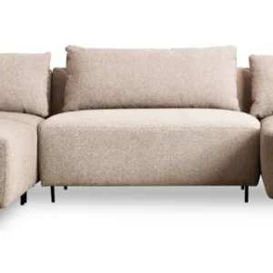 Modulares Ecksofa Lanomi U-förmig, linksseitig, beige Bouclé