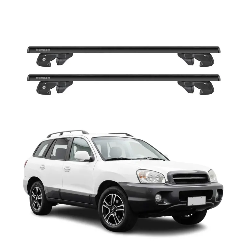 Dachträger Grundtäger für Hyundai Santa Fe I 2001-2006 Alu 90kg TÜV Schwarz 2tlg