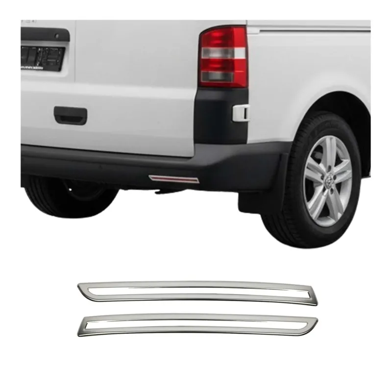 Heckklappe Reflektorleisten für VW T6 T6.1 Transporter 2015-24 Doppeltür Chrom