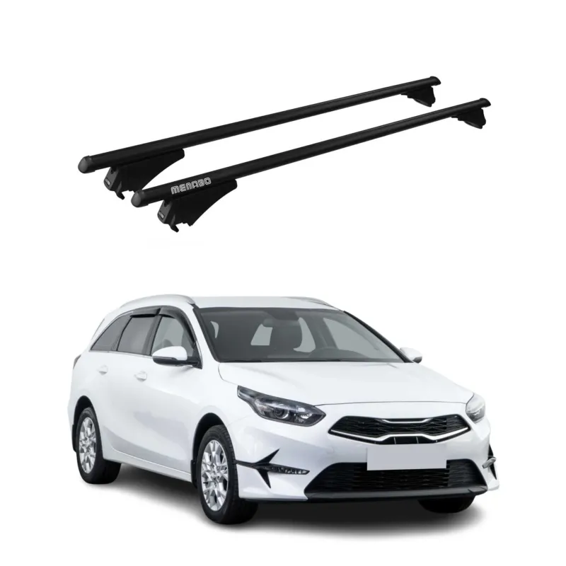 Menabo Grundträger Dachträger für Kia Ceed SportsWagon 2019-2026 ABE Alu Schwarz