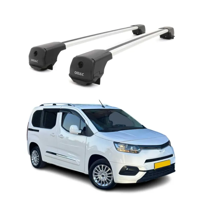 Dachträger Grundträger für Toyota Proace City 2019-2026 Aluminium 75kg Grau 2tlg
