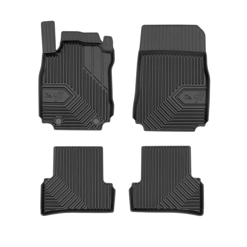 Fußmatten Gummimatten No.77 für Renault Modus 2004-2012 TPE Schwarz 4 Teile