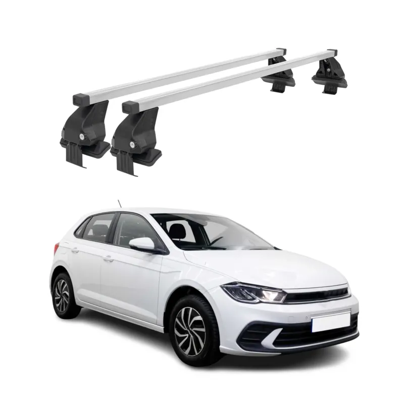 Menabo Dachträger Grundtäger für VW Polo 2021-2026 50kg Stahl Silber 2 tlg