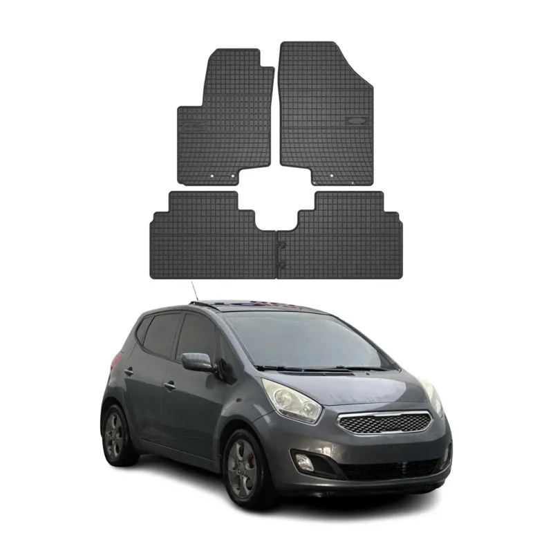 OMAC Gummi Fußmatten für Kia Venga 2010-2019 Automatten Gummi TPE Schwarz 4tlg