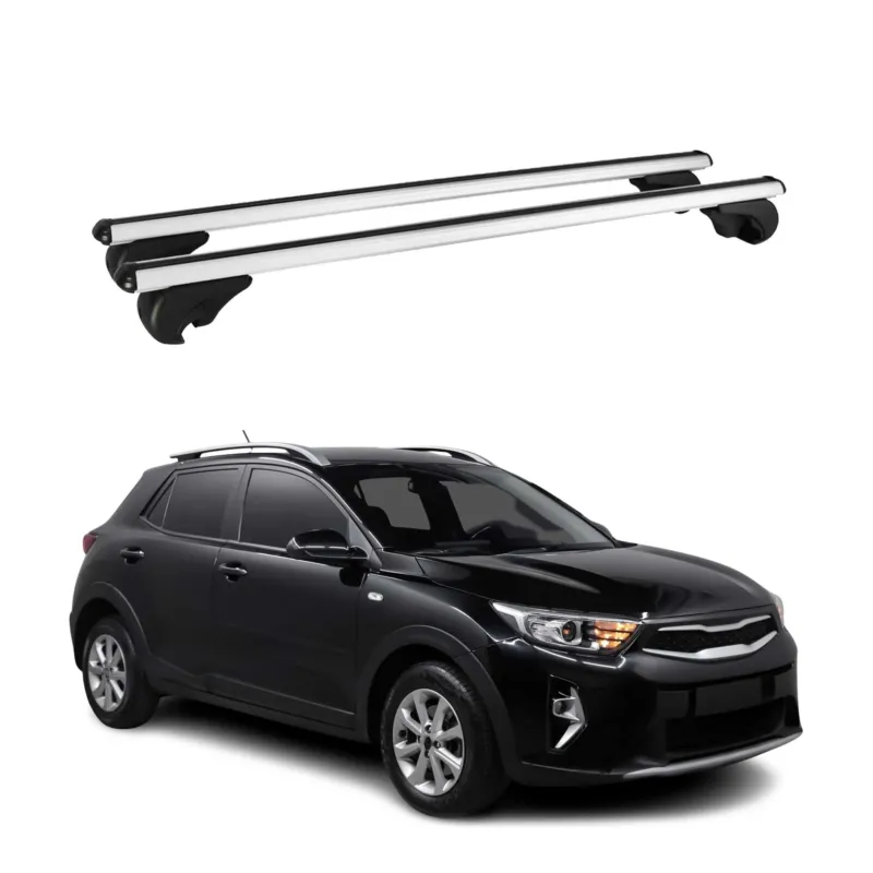 Dachträger Grundtäger für Kia Stonic 2017-2026 75kg Aluminium Silber 2 tlg