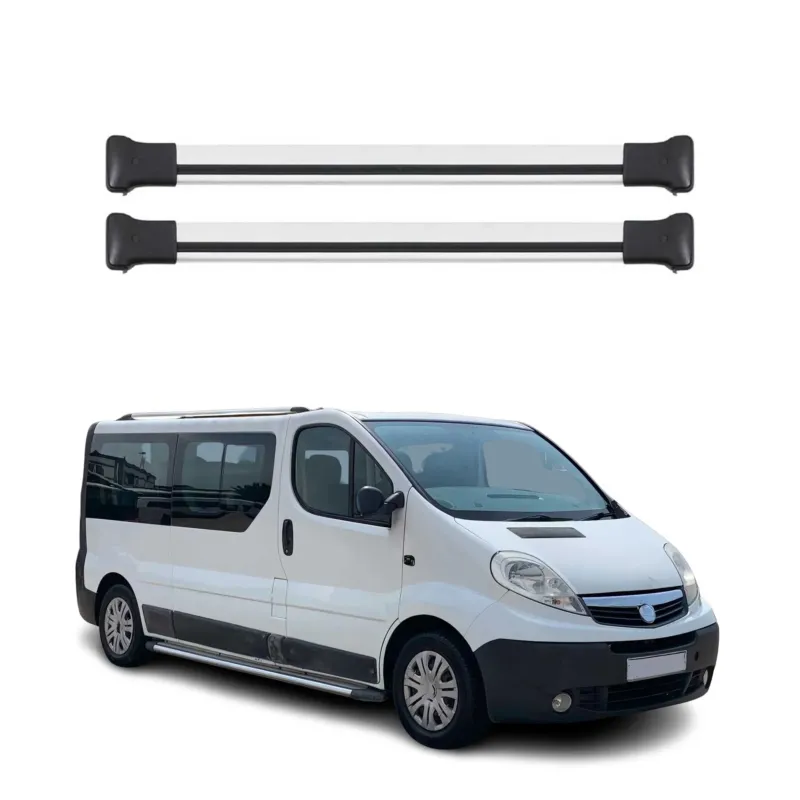 Dachträger Grundtäger für Opel Vivaro A 2001-2014 75kg Aluminium Silber 2 tlg