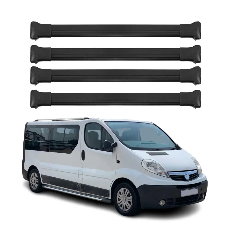 Dachträger Gepäckträger für Opel Vivaro A 2001-2014 Relingträger Alu Schwarz 4x