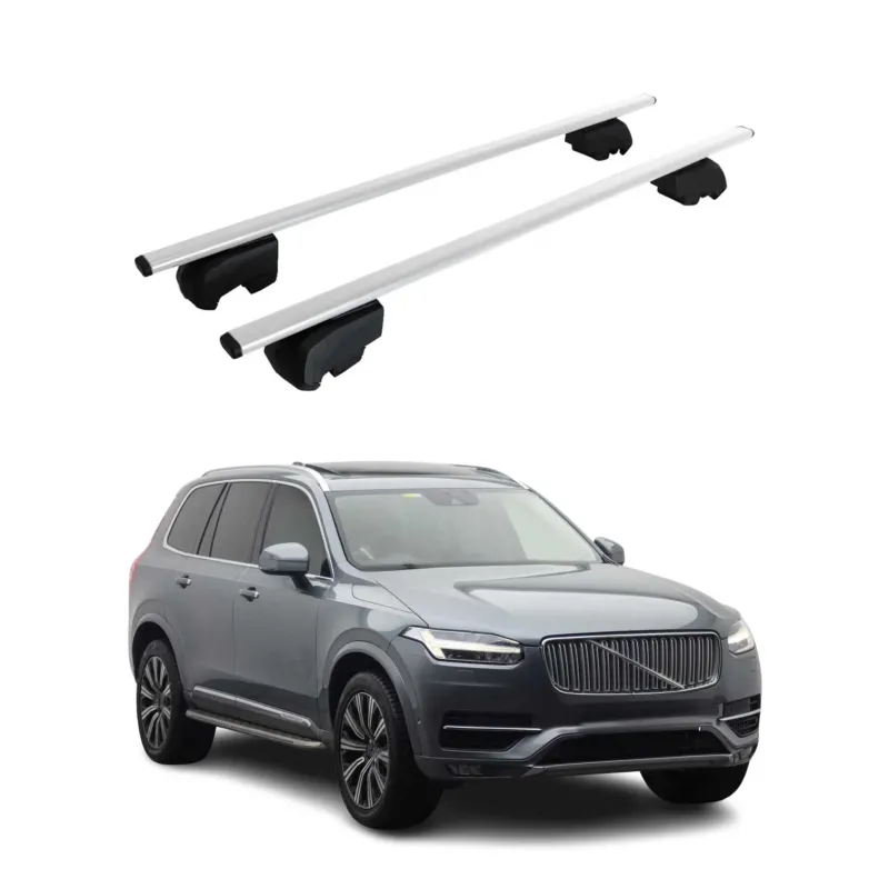 Dachträger Grundträger für Volvo XC90 2015-2023 Stahl Silber ABE 2x