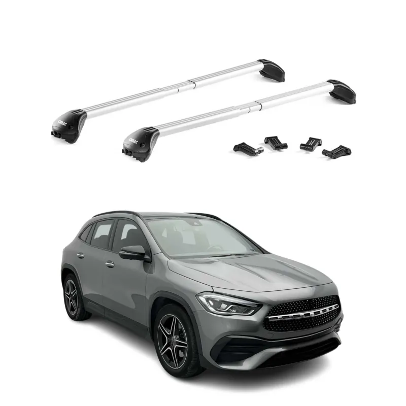 Dachträger Grundtäger für Mercedes GLA H247 2020-2026 100kg Alu Silber 2 tlg ABE