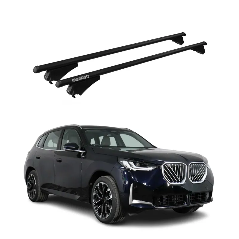 Menabo Dachträger Grundtäger für BMW X3 G45 2024-2026 75kg Alu Schwarz 2 tlg