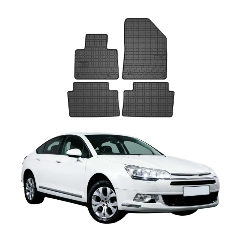 OMAC Gummi Fußmatten für Citroen C5 Limo Break 2008-2017 Automatten Schwarz 4x