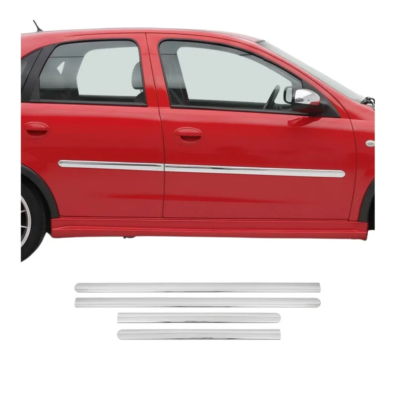 Seitentürleiste Türleisten Türschutzleiste für Opel Corsa C 2000-2006 Chrom 4x
