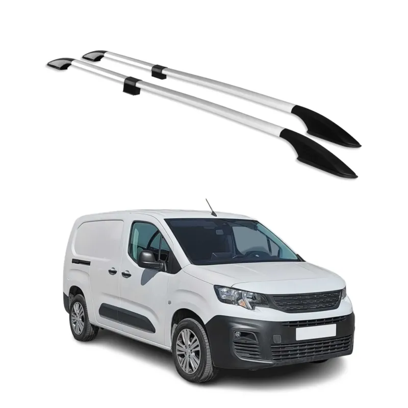 Dachreling Dachgepäckträger für Peugeot Partner 2018-2026 L2 Langer Alu Grau