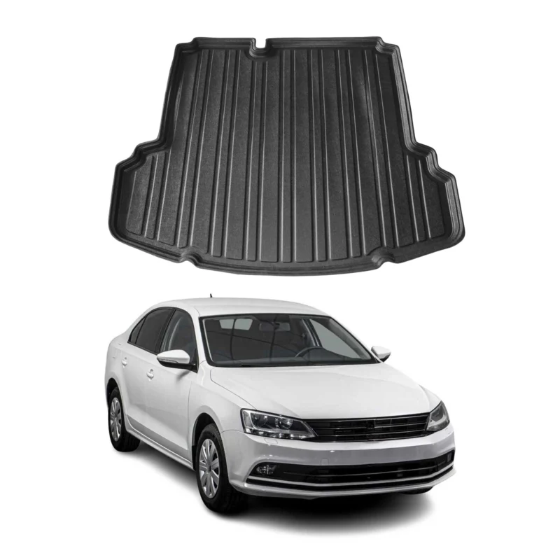 Kofferraumwanne Laderaumwanne für VW Jetta 2011-2014 Gummi TPE Schwarz
