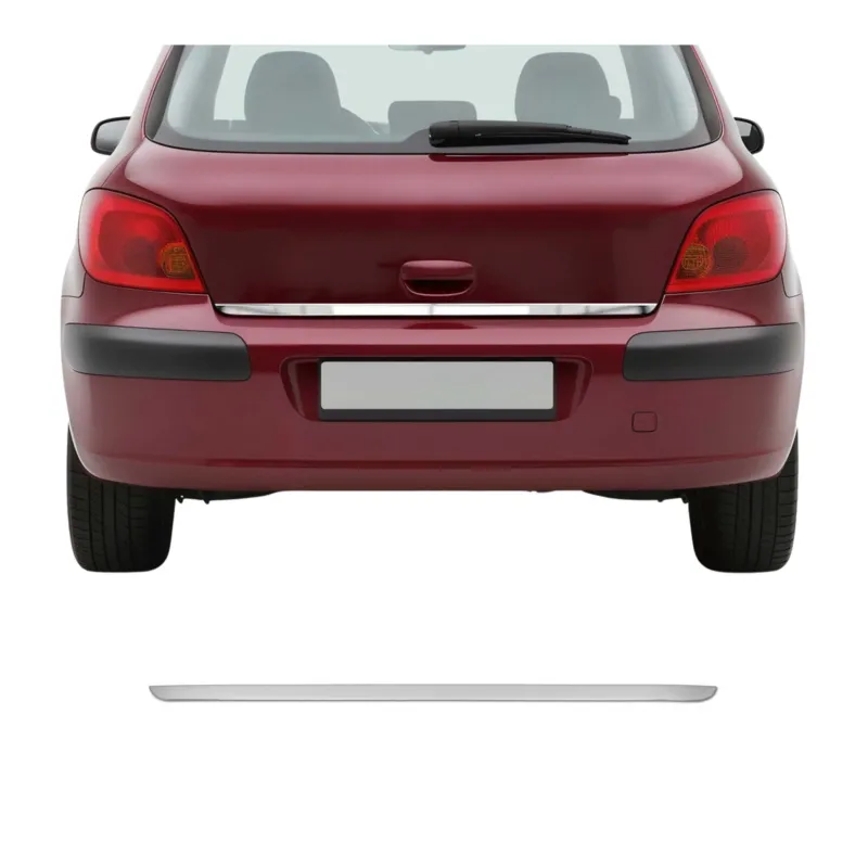 Kofferraumleiste Heckleiste für Peugeot 307 2001-2009 Untere Chrom Edelstahl