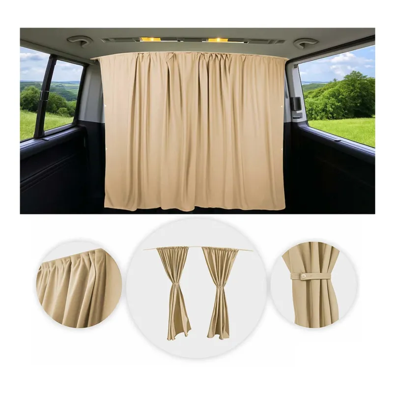 Maß Gardinen für Opel Vivaro 2001-2026 Fahrerhaus Abtrennung Sonnenschutz Beige