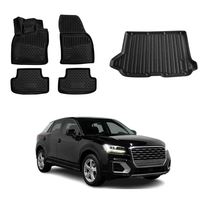 OMAC Fußmatten & Kofferraumwanne Set für Audi Q2 2017-2026