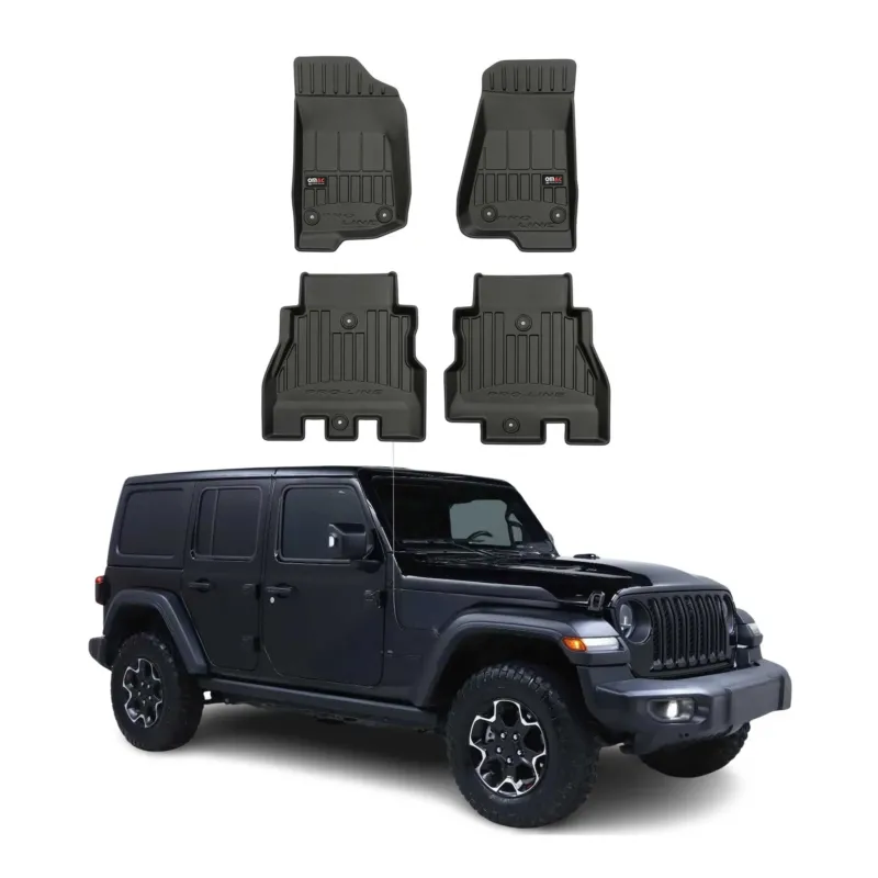 OMAC Gummi Fußmatten für Jeep Wrangler 2018-2026 Premium TPE Automatten 4tlg