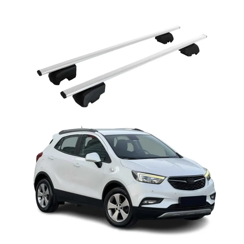 Dachträger Gepäckträger für Opel Mokka/Mokka X 2012-2019 ABE Stahl Silber 2x