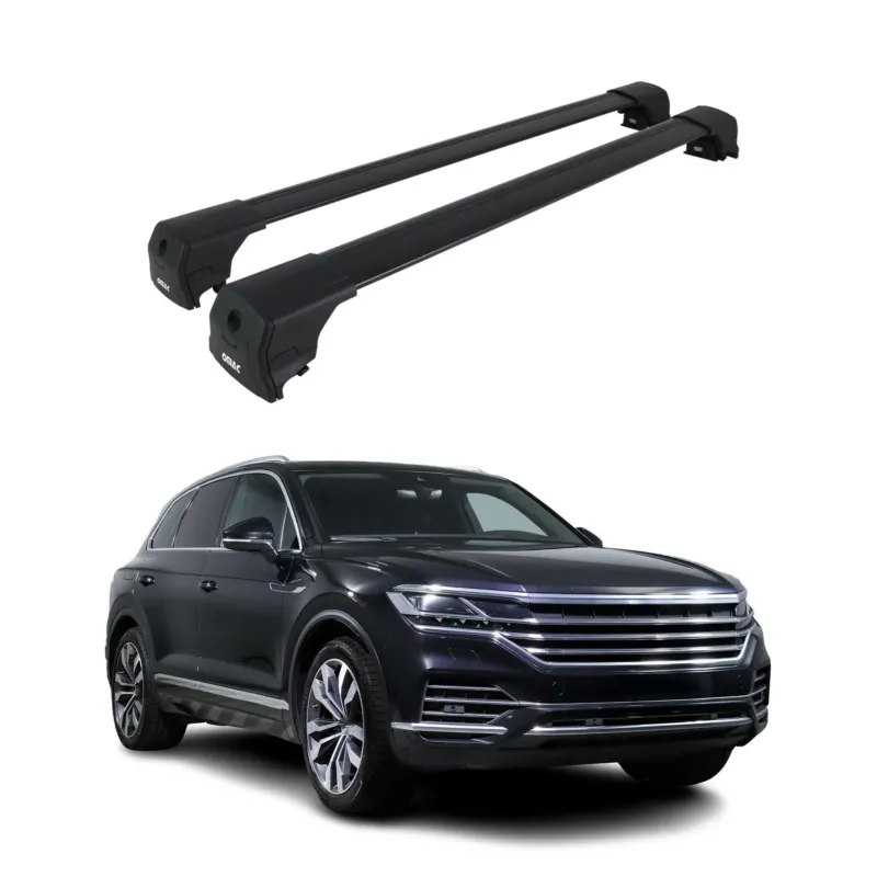 Dachträger Gepäckträger für VW Touareg III 2018-2026 ABE Grundträger Alu Schwarz