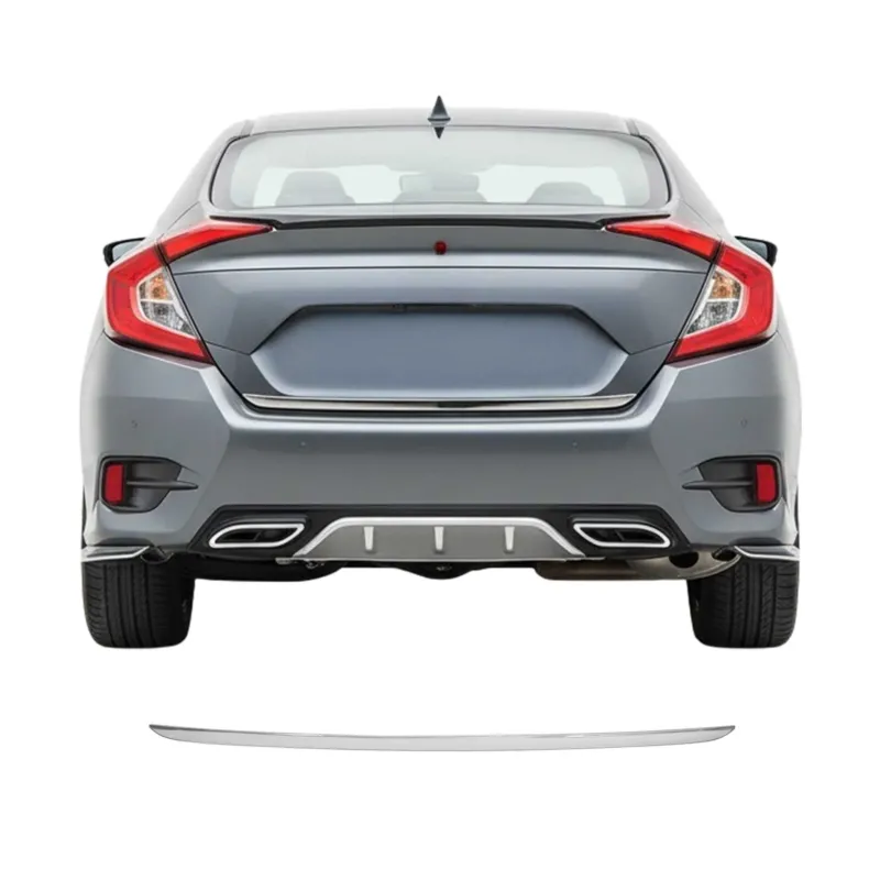 Kofferraumleiste Heckklappe Leiste für Honda Civic X 2016-2022 Edelstahl Chrom