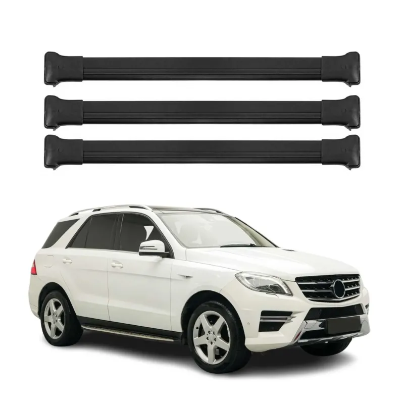 Dachträger für Mercedes ML Klasse GLE W166 2011-2015 75kg Alu Schwarz 3 tlg
