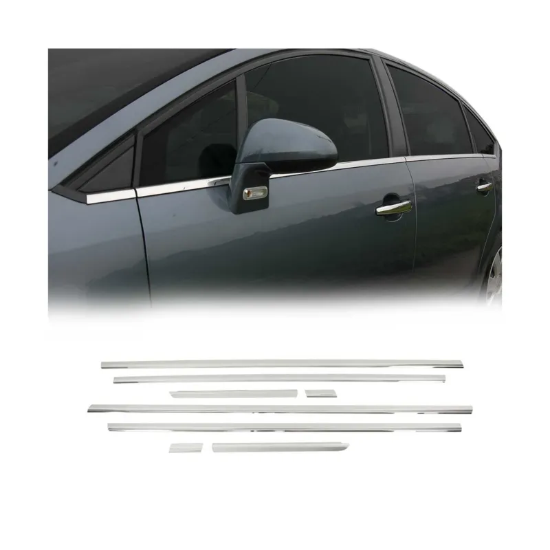 Fensterleisten Zierleisten für Citroen C4 2006-2013 Stufenheck Edelstahl 8tlg