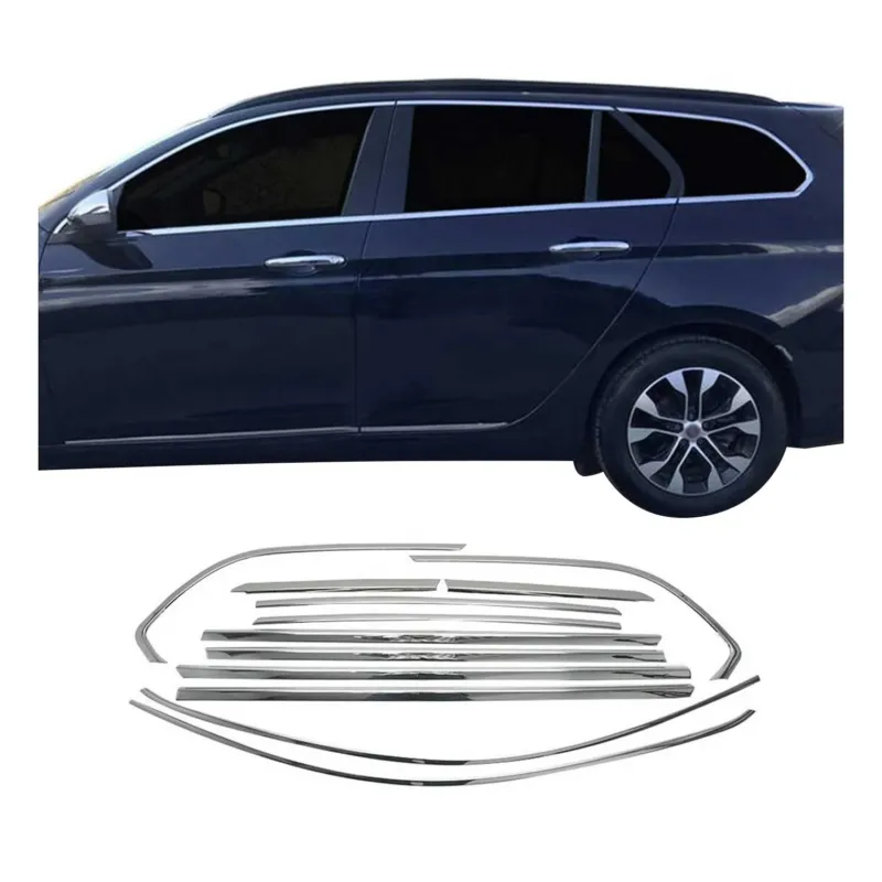 Fensterleisten Zierleisten für Fiat Tipo Kombi 2015-2026 Edelstahl Chrom 12tlg
