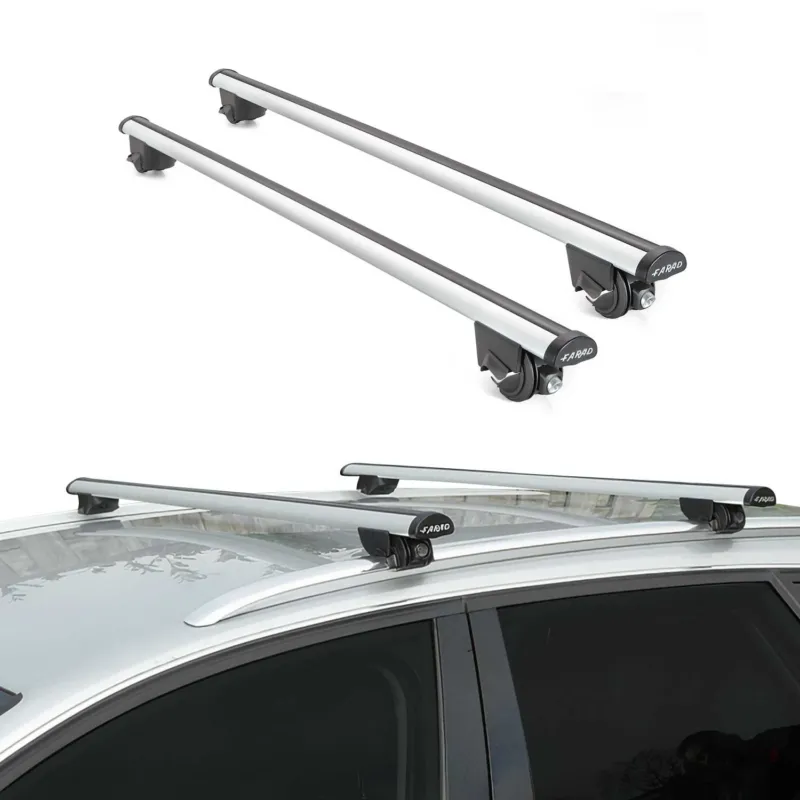 Dachträger für Audi Q5 8R 2008-2016 Gepäckträger Relingträger 100kg Alu Grau