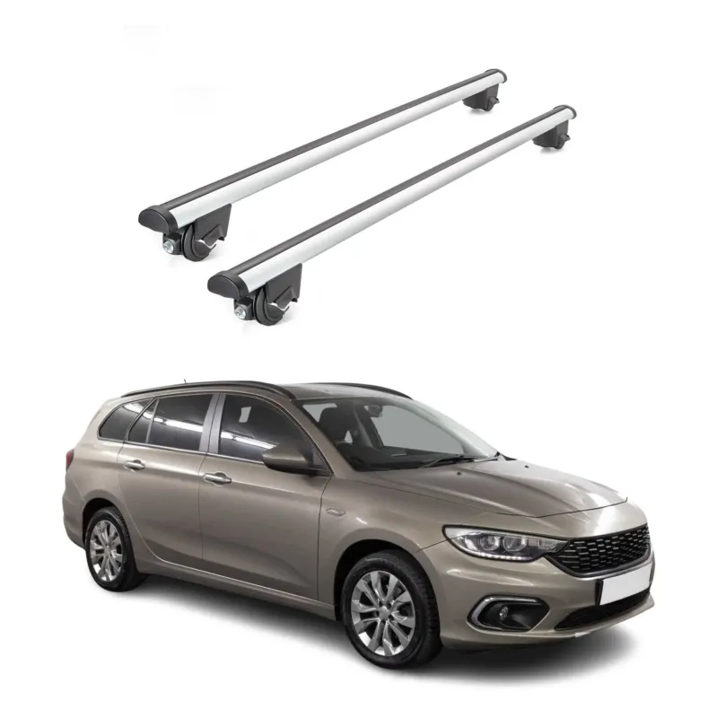 Dachträger für Fiat Tipo 2015-2026 Gepäckträger Relingträger 100kg Alu Grau
