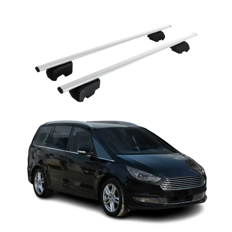 Dachträger Grundträger für Ford Galaxy 2015-2023 75kg Stahl Silber 2 tlg