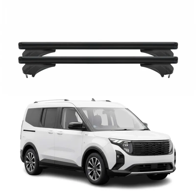 Menabo Dachträger für Ford Tourneo Courier 2023-2026 Aluminium Schwarz 2 tlg