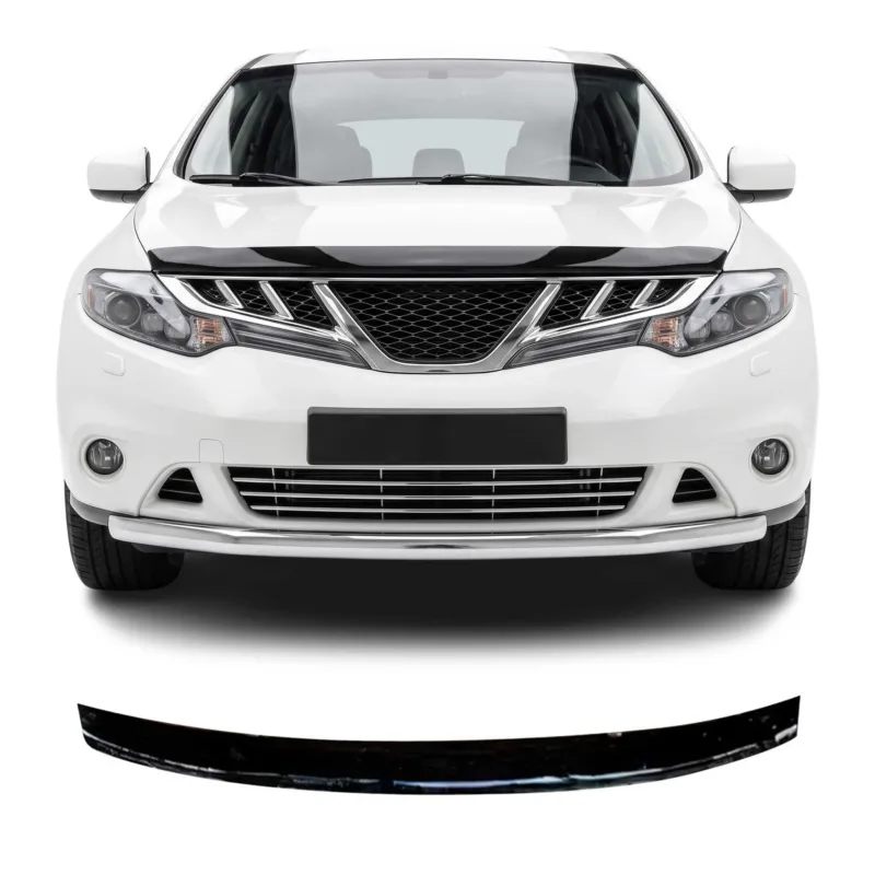 Motorhaube Deflektor Insekten Steinschlagschutz für Nissan Murano 2009-26 Dunkel