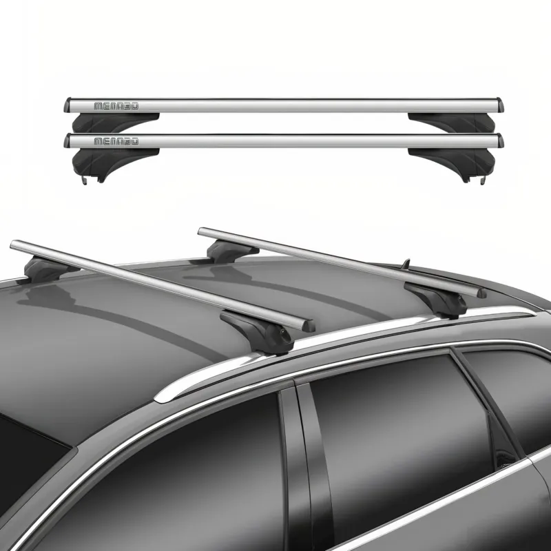 Menabo Dachträger Gepäckträger Universal Bündige Schienen 75kg Aluminium Grau