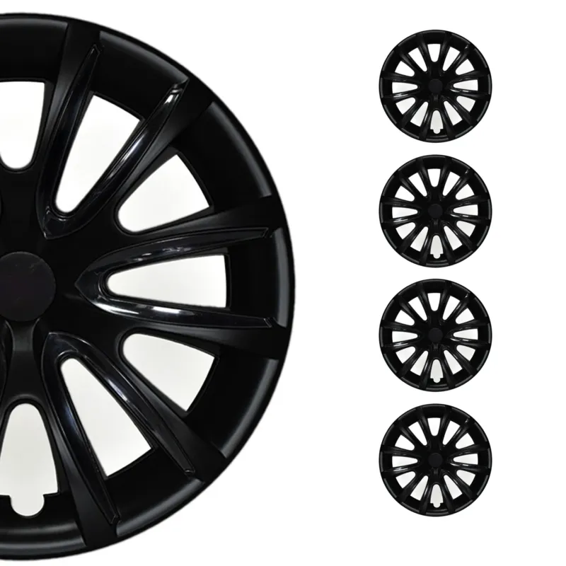 4x Radblenden Radkappen Radzierblenden für 16" Zoll Matt Schwarz