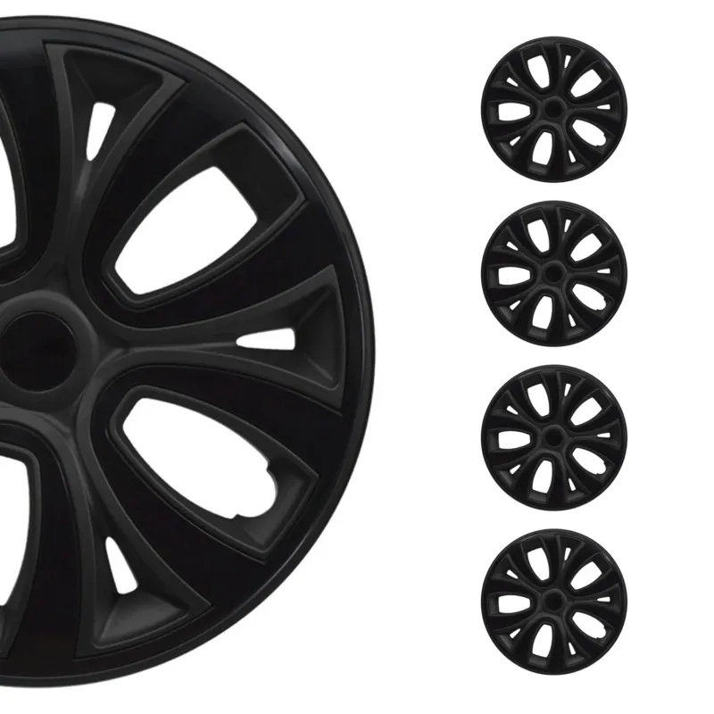 4x Radblenden Radkappen Radzierblenden 16" Zoll Schwarz Matt