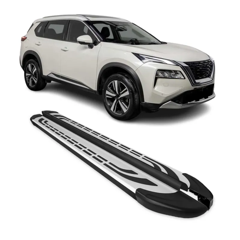 Trittbretter Seitenschweller Seitenbretter für Nissan X-Trail 2022-2026 Alu 2tlg