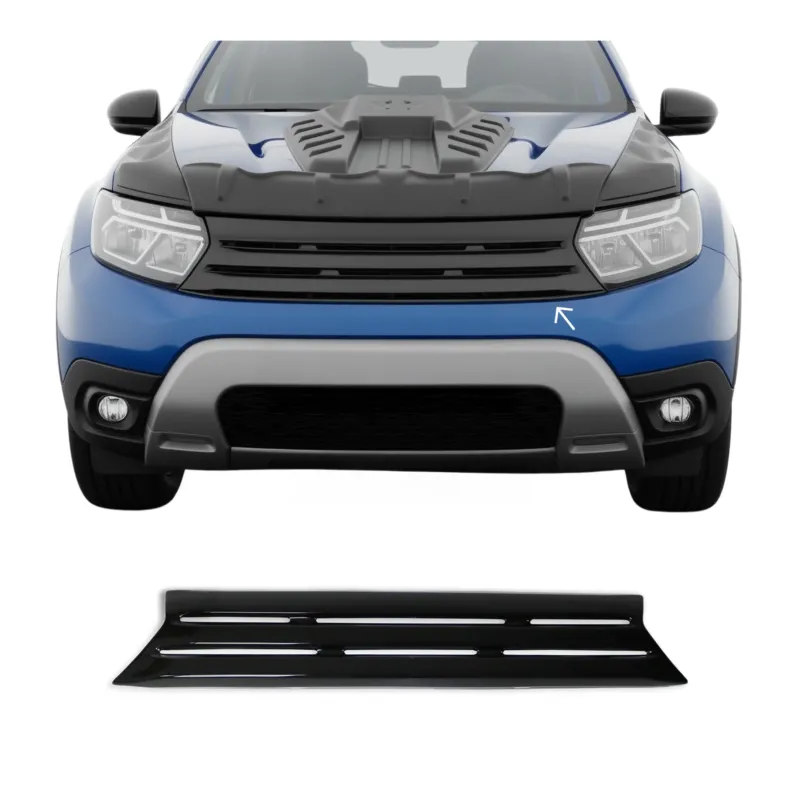 Kühlergrill Leisten Grillleisten für Dacia Duster mk2 2018-2024 ABS Schwarz