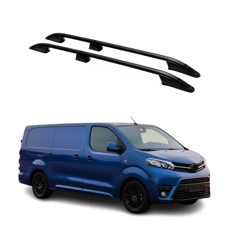 Dachreling Dachgepäckträger für Toyota Proace 2016-2026 Langer L3 Alu Schwarz