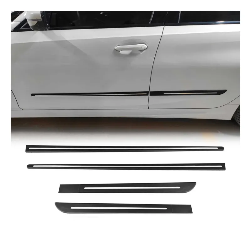 Seitentürleiste Türleisten Türschutzleisten für Skoda Scala ABS Chrom Schwarz 4x