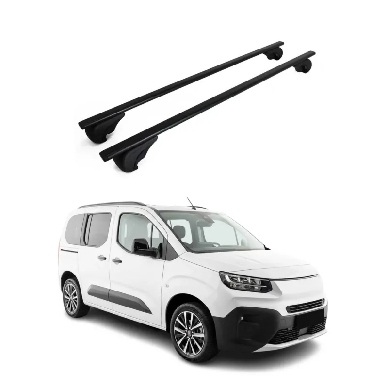 Dachträger Grundträger für Fiat Doblo III 2022-2026 Stahl Schwarz 2tlg