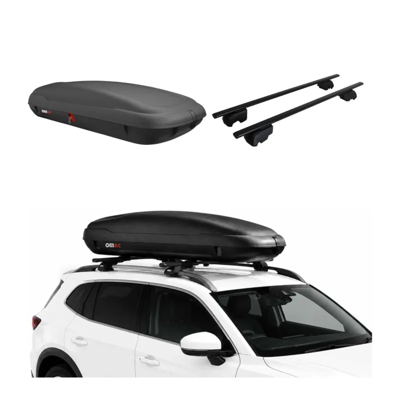 Carbonlook Dachbox 400L + Dachträger BMW 5er Touring G31 2017-2023 Schwarz