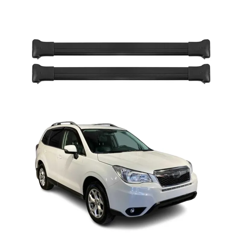 Dachträger Grundtäger für Subaru Forester IV 2013-2018 75kg Alu Schwarz 2 tlg