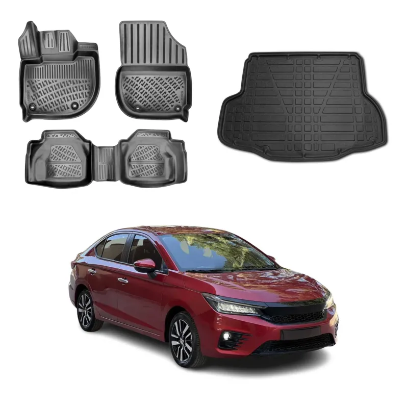 OMAC Fußmatten & Kofferraumwanne Set für Honda City Stufenheck 2020-2026
